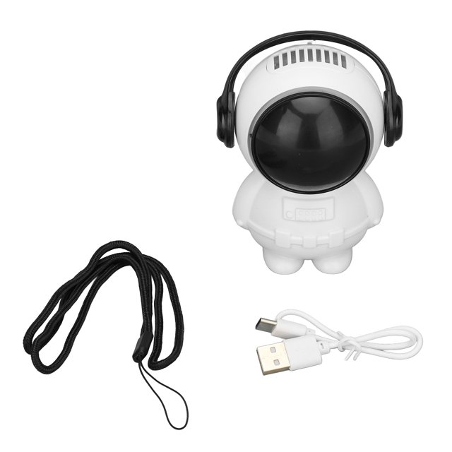 Fan, Neck Fan Multifunctional Rechargeable 360 Degree Adjustment Air Outlet Mini 5V 1A Spaceman Shaped for Indoor Outdoor Use