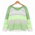 thumbnail image 4 of Vedolay Womens Sweaters Womens Fashion Fall Sweaters Ruffle Neck Knit Pullover Cute Tops,Green 4XL, 4 of 4