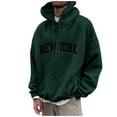 thumbnail image 1 of Men's Loose Printed Hooded Sweatshirt Men's Casual Fashion Sports Sweatshirt M, 1 of 3