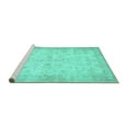 thumbnail image 2 of Ahgly Company Machine Washable Indoor Rectangle Abstract Turquoise Blue Contemporary Area Rugs, 8' x 10', 2 of 4