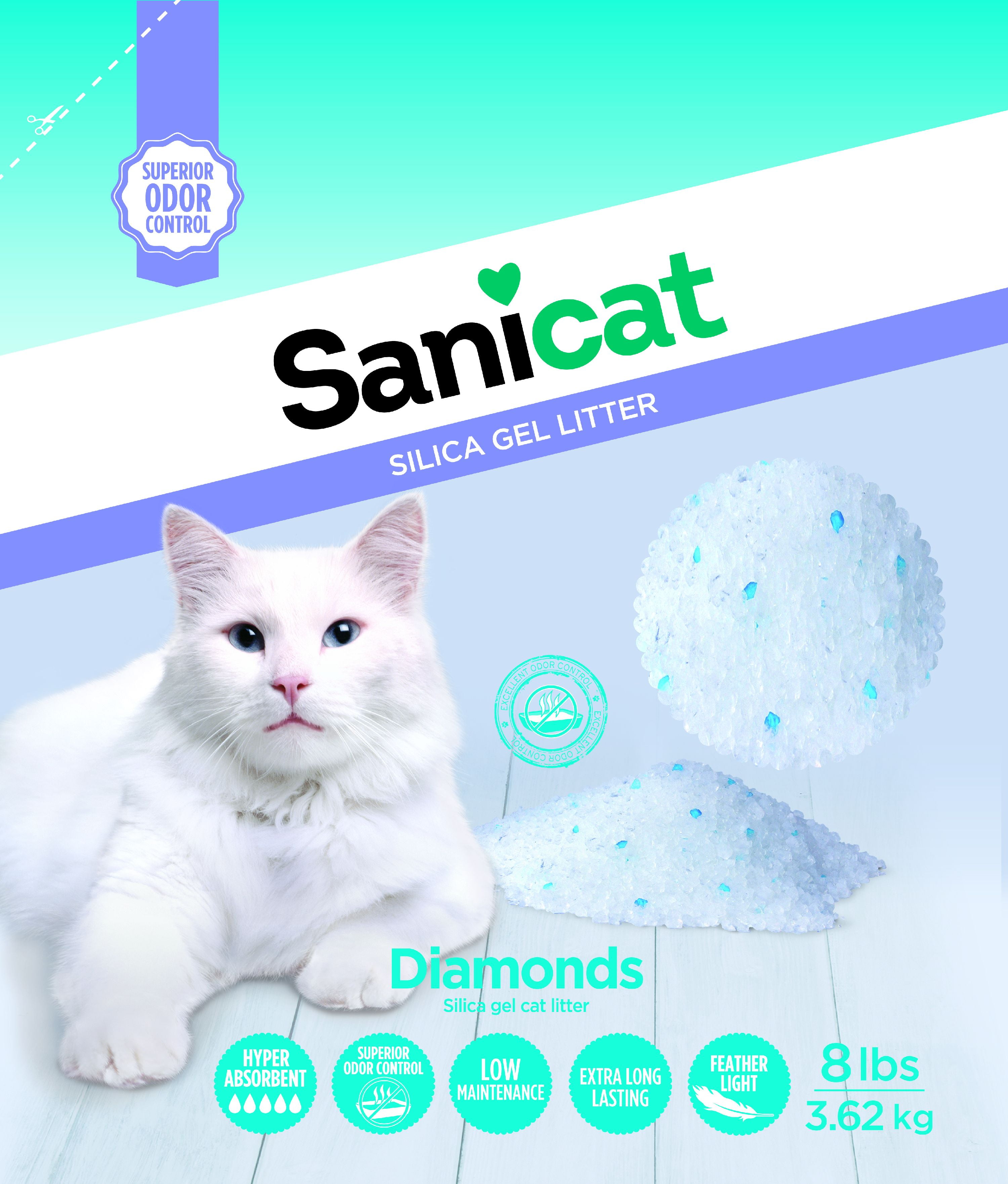 Sanicat Diamonds Unscented Cat Litter 8 lb