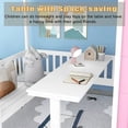 thumbnail image 4 of Full Over Full Bunk Beds with Stairs, Wood Loft Bed with Desk and Seat Can be Turned Into Bunk Bed, Convertible Dorm Bunk Bed with 2 Storage Drawers for Kids Teens (White+Pink), 4 of 9