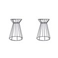 thumbnail image 2 of Ounissouiy Soporte geométrico para plantas de aire, centro de , soporte decorativo para vacaciones, maceta para cultivo, librería, decoración Negro 2Conjunto, 2 of 6