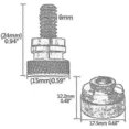 thumbnail image 4 of 1/4in Black Rear Fender Passenger Seat Bolt Tab Screw Nut, 4 of 5