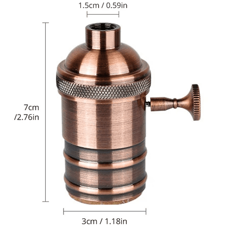 

XUQIANG Ascelina Vintage Lamp Base Industrial E27 Socket Villages Holder Lighting Rustic Chandelier Accessories Screw Bulb Pendant Light