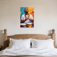 thumbnail image 2 of ZHONGYUTONG African American Men Music Wall Art Africa Drum Canvas Black Man Pictures Ethnic Instruments Traditional Painting Prints Afro Home Decor Framed (12.00" x 18.00"), 2 of 5