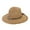 Khaki, variant on HJYCHN Summer Holiday Casual Panama Style Sun Hat with Brim Shade for Outdoor Travel Light Yellow One Size
