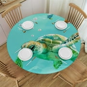 Seabed marine animal shark tabletop cover Sea wave tabletop cover Summer beach swimming pool fishing birthday party decorations Elastic belt tabletop cover