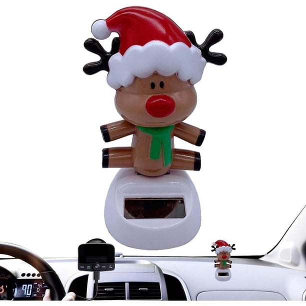 Juguetes de baile con energía Solar de Navidad, juguetes solares, adornos de baile, alce, Papá Noel, muñeco de nieve, pingüino, figuras de bailarines solares