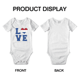 thumbnail image 3 of Love Netherlands Flag Heart Boy Girl Bodysuits (White, 12-18 Months), 3 of 5