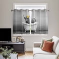 thumbnail image 4 of Funny Yak Kitchen Curtains Window Panels, Cute Art Vintage Lovely Animals on Bathtub Insulated Window Treatment Curtain, Grommet Curtains for Bedroom/Living Room/Bathroom, 2 Piece 52"Wx45"L, 4 of 8