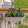 thumbnail image 4 of Adjustable Planter Box Brackets TeqHome 4 Packs Window Box Planter Mounts Black Iron Suitable for Fence Pergola Patio Garden Balcony, 4 of 12