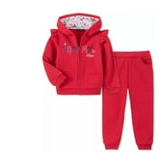 Tommy Hilfiger Baby Girls 2-Pc. Logo-Print Fleece Hoodie & Jogger Pants Set 3/6 Months