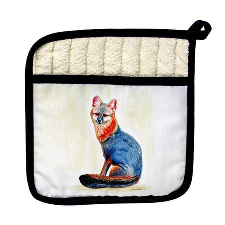 

Betsy Drake PT1149 Gray Fox Pot Holder