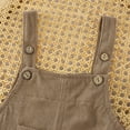 thumbnail image 4 of Pandaie Infant Baby Boy Girl Corduroy Overalls Romper Adjustable Button Suspender Pants Outfit Cute Bear Embroidery Clothes Brown,18-24 Months, 4 of 7