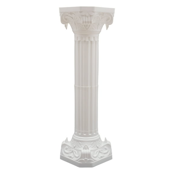 Autrinix Wedding Roman Column Sculpture Set, 34.65" White Roman Pillars for Wedding and Event Decorations, European Style with Exquisite Patterns