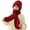 Red, variant on Unisex Womens&Mens Adult Solid Integrated Ear Windproof Hat Scarf Hooded Scarf Winter Scarf Knitted Hat Sets