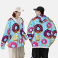 thumbnail image 4 of Vsdgher Sweat à Capuche Imprimé Donuts pour Adultes, Protection Éruption Cutanée pour Hommes et Femmes, Manches Longues, Protection Solaire, Pêche, Course, Natation-TTG, 4 of 7