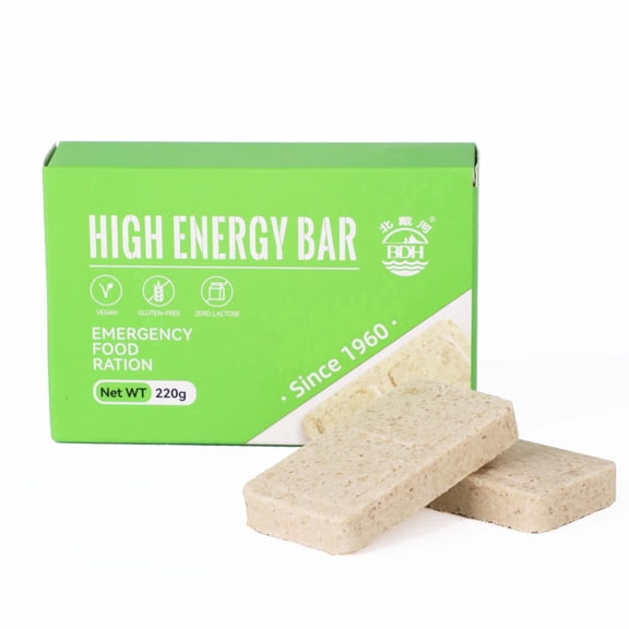 BDH 220g Original Flavor Gluten Free Emergency Food Ration Bars Long Shelf Life Survival Tabs Supply For Camping Outdoor Disaster Emergency Preparedness Kit