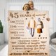 thumbnail image 1 of LHSHID 45 Years 45th Anniversary Throw Blanket Gifts Gift for 45th Wedding Anniversary Valentine Gifts for Her Him Wife Husband Mom Dad Grandpa Grandma 30"x40", 1 of 6
