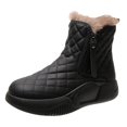 thumbnail image 4 of Bottes de Neige d'Hiver Doublées Chaudes Bottines Mode pour Dames Randonnée Randonneur Hiver 40 Noir, 4 of 9