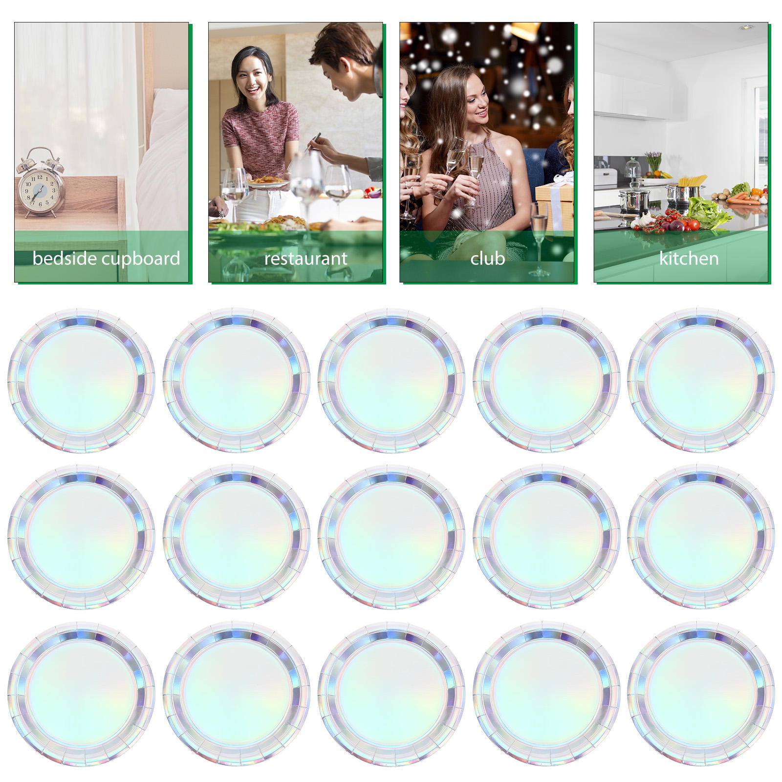 UPOUART 50Pcs Sturdy Paper Plates for Outdoor Parties 9.04Inch