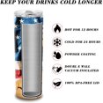 thumbnail image 2 of American Flag Eagle We The People Skinny Tumbler 30 oz Straight Stainless Steel Vacuum Insulated Travel Coffee Mug with Lid Straw Slim Water Cup, 2 of 4