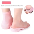 thumbnail image 6 of Anti-slip 2.5/3.5cm Heel Cover Thickened SEBS Invisible Shoe Lift Heel Pads Half Height Increase Insoles Rizzsoles Height Max Socks PINK 2.5CM, 6 of 8