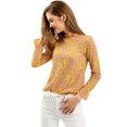thumbnail image 3 of INSPIRE CHIC Women's Crochet Lace See Through Floral Ruffle Neck Blouse, 3 of 6