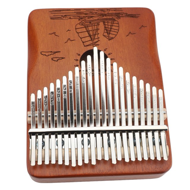21 Key Kalimba Thumb Piano Instrument Professional Tuned Handmade Mahogany Metal with Embossed Notes and Ergonomic Curve Design for Adults Beginners Kids Performances
