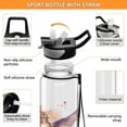 thumbnail image 4 of Birds Flowers Sports Water Bottle Portable Travel Mug 32oz BPA Free Leak Proof Straw Transparent Tritan for Gym Yoga Cycling Camping, 4 of 7