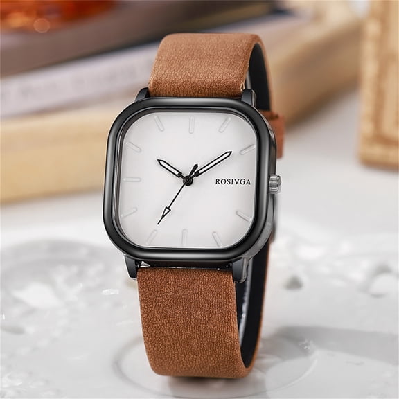 Resicozy Women's Watches Leather Strap Round Dial Fashion Classic Ladies Wrist Watch Water Resistance and Lightweight Watches