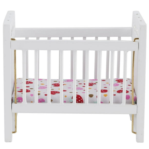 1:12 Dollhouse Mini Bed Model with Mattress Simulation Furniture Model Dollhouse Accessories