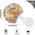 thumbnail image 4 of Rough Granite Stone Rock Round Place Mats Set of 6, Heat Stain Insulation Table Mats Non-Slip Grid Woven Placemats 15.4 Inch for Kitchen Dining Table Holiday, 4 of 7