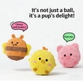 thumbnail image 5 of Spiky Plush Ball Dog Toy, Interactive Squeaky Jumping Design, Easter Toys, Soft Fabric Chew Toy for Small Medium and Large Dogs, Teething And Play Toy for Pet Entertainment, 2.6*2.2in, B, 5 of 6