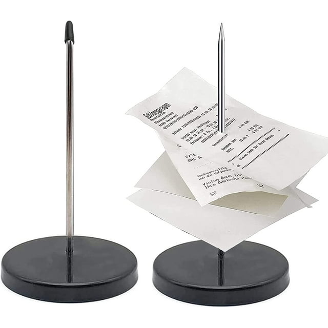 2 uds pincho para billetes, soporte para pinchos para recibos, soporte para billetes de Metal, pincho de varilla recta para restaurante, cocina, oficina, Hotel