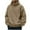#103-Khaki, variant on Men's Oversized Hoodie Casual Sweatshirts Long Sleeve Hooded Pullover Snap Hoodies with Pocket Streetwear for Unisex
