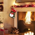 thumbnail image 2 of Gnoradne 3D Christmas Santa Snowman Reindeer Pattern Design Stockings,Vintage Xmas Socks Small Candy Gift Bags,Mini Christmas Stocking Hanging Ornaments for Xmas Tree Home Holiday Party Decor(2Pcs), 2 of 4