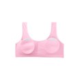 thumbnail image 2 of Entrenamiento Algodón Sin alambre Comodidad Cojín extraíble Chaleco Tops Sujetador Rosa One Size, 2 of 6