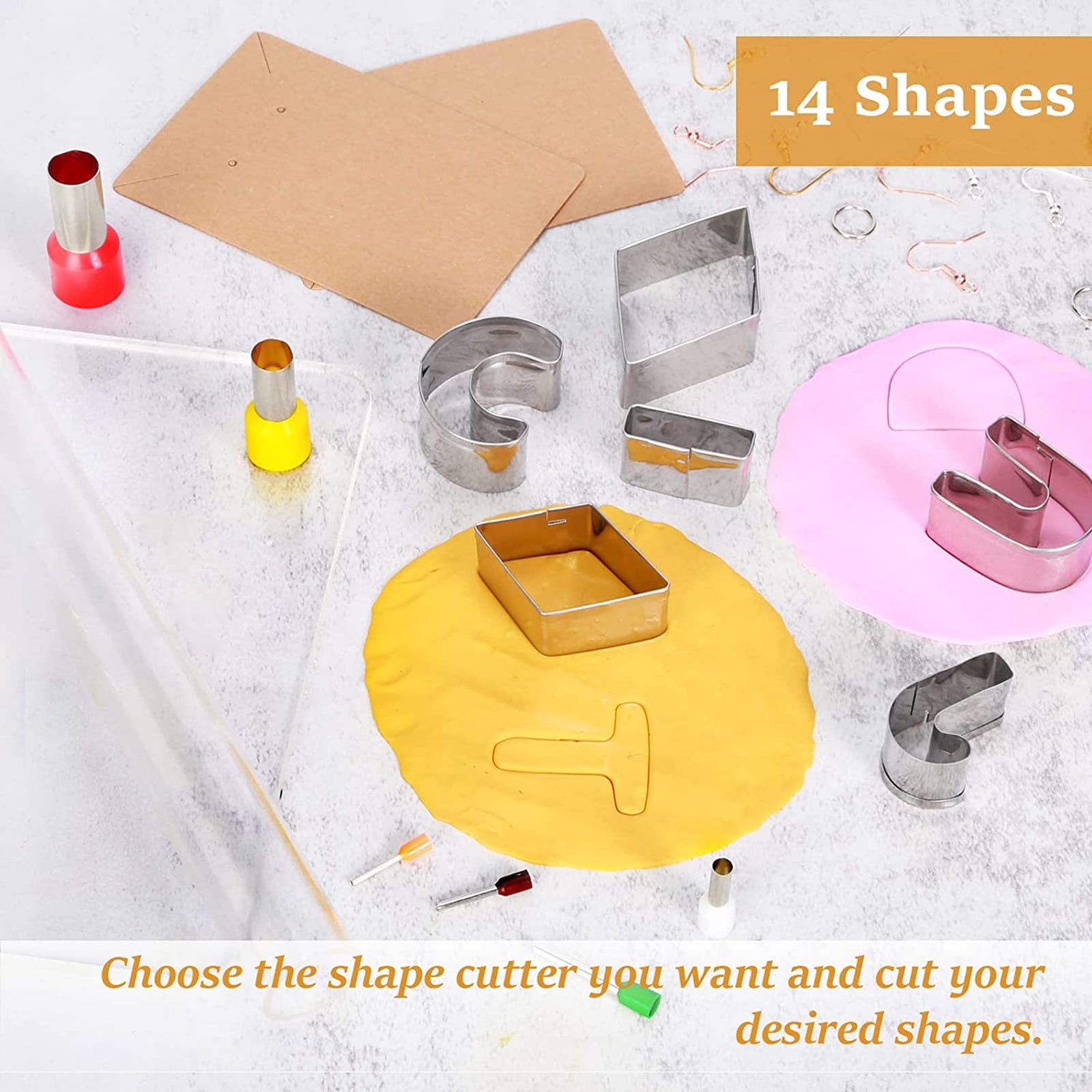 165pcs Polymer Clay Cutters Set Clay Earring Cutters Kit with Polymer Clay Tools Earrings Accessories for Earring Making