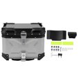 thumbnail image 2 of Motorcycle Top Case 45L Aluminum Alloy Tail Box Motorcycle Trunk Rear Luggage with Quick Release Plate Back Cushion for, 2 of 7