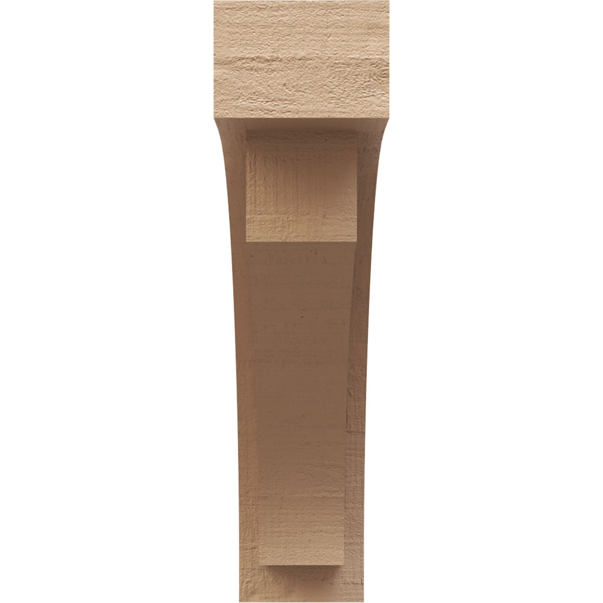 6"W x 24"D x 24"H Thin Rivera Rough Cedar Woodgrain TimberThane Corbel, Primed Tan