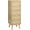 15.6"D x 15.7"W x 42.1"H (5 Drawers), variant on Finnhomy Rattan Dresser for Bedroom, Tall Dresser with 5 Hand Made Rattan Decorated Drawers, Small Chest of Drawers for Living Room, Closet, Hallway, Natural