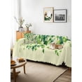 thumbnail image 3 of Country Leaves Couch Cover, Green Leaf Branches Vine Botanical Rustic Sofa Cover Blanket for 3 Cushion Couch, Sectional Sofa Slipcover Furniture Protector for Living Room Bedroom 71''x134'', 3 of 9