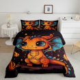 thumbnail image 2 of Erosebridal Cartoon Dragon Comforter Sets Queen Size , Starry Sky Down Comforter, Black Reversible, 2 of 6