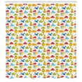 thumbnail image 3 of Ambesonne Cartoon Shower Curtain, Clouds Balloons Airplanes, 69"Wx84"L, Multicolor, 3 of 3