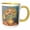 Yellow/White, variant on 3drose, Van Goghs Painting Crown Imperial Copper Vase, 11oz Two-tone Green Mug