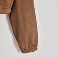thumbnail image 5 of Women'S Fashion Cropped Shacket Drawstring Hooded Zip Up Corduroy Jackets Casual Plaid Long Sleeve Short Jackets Coat, 5 of 7