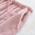 thumbnail image 4 of Kaemgyyd Women's Fuzzy Pajama Pants Fleece Plush Cinch Bottom Sleep Trousers Drawstring Comfy Warm Loungewear, 4 of 5