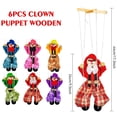thumbnail image 2 of Pack de 6 marionetas de payaso de madera HWIWAOQM, 24 cm, 2 of 7